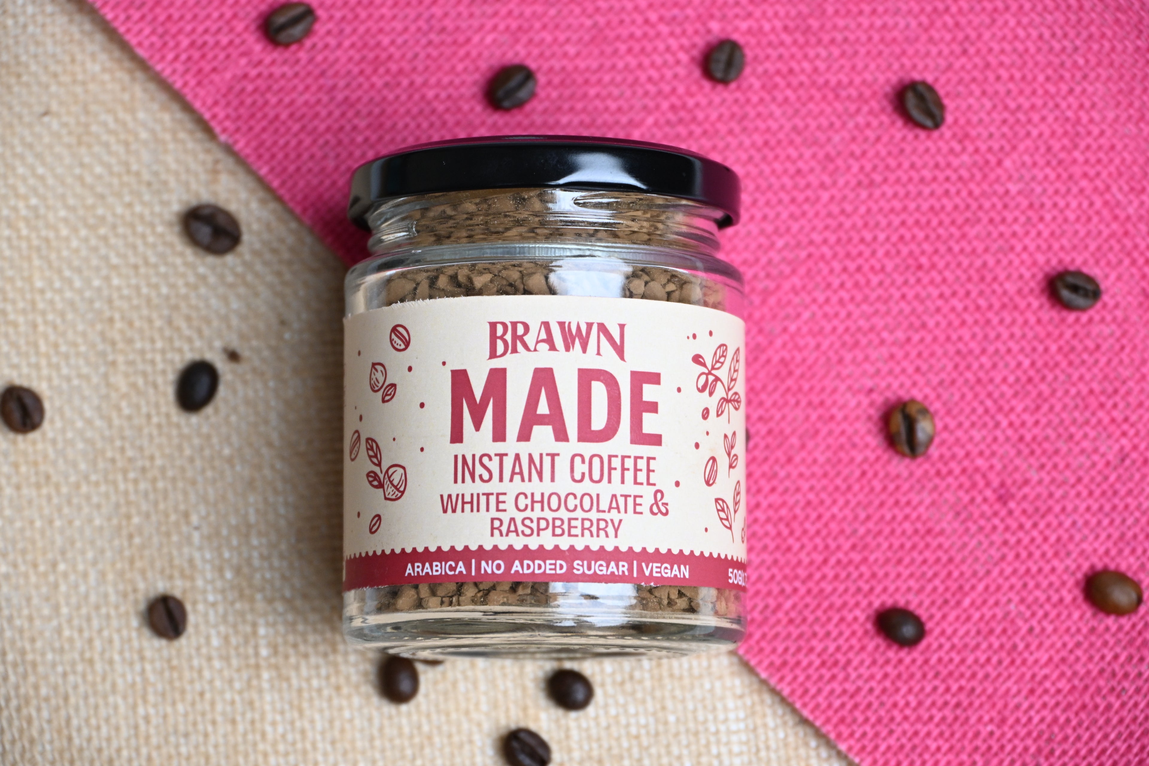 White Chocolate And Raspberry Freeze-Dried Instant Coffee | Brawn