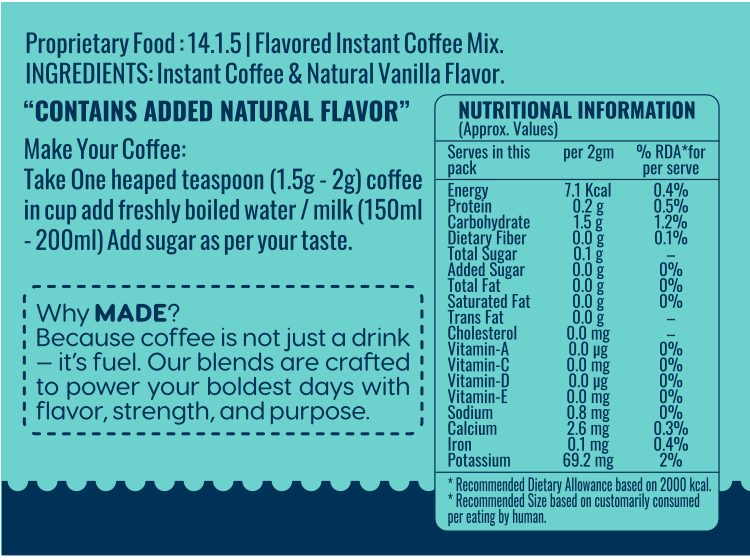 Very Vanilla Freeze-Dried Instant Coffee | Brawn